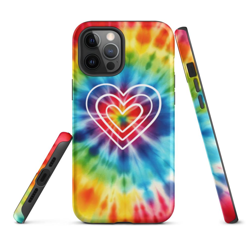 Tie Dye Hearts iPhone 12 Pro Max Tough Case - Matte Finish - https://ascensionemporium.net
